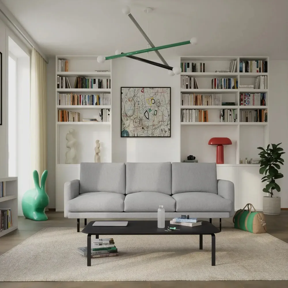 Sofas for hospitalities & contracts - 4-Seater Sofa BRERA - Grey - CITY SOFA