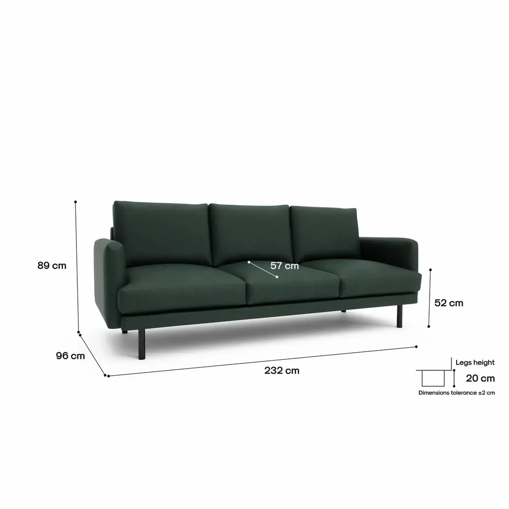 Canapés pour collectivités - Canapé 4 places BRERA - Vert - CITY SOFA