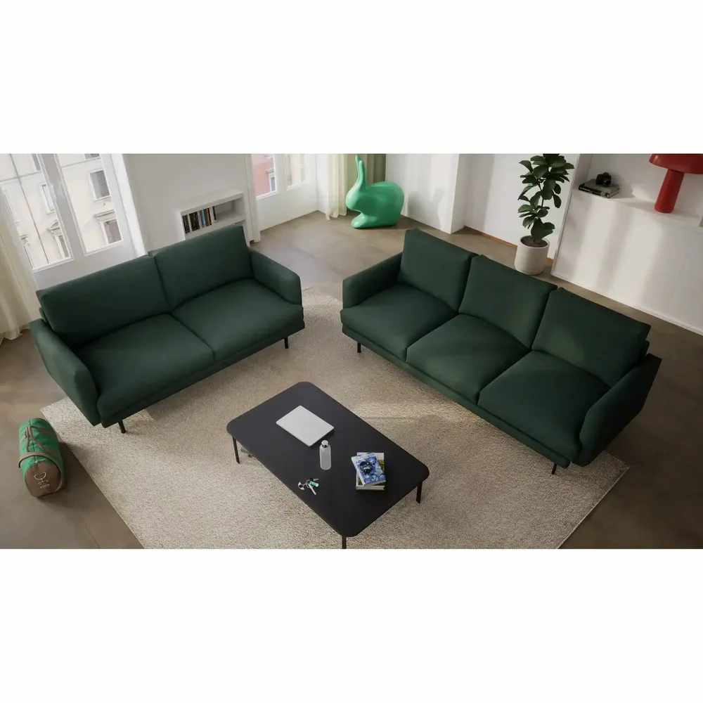 Canapés pour collectivités - Canapé 4 places BRERA - Vert - CITY SOFA
