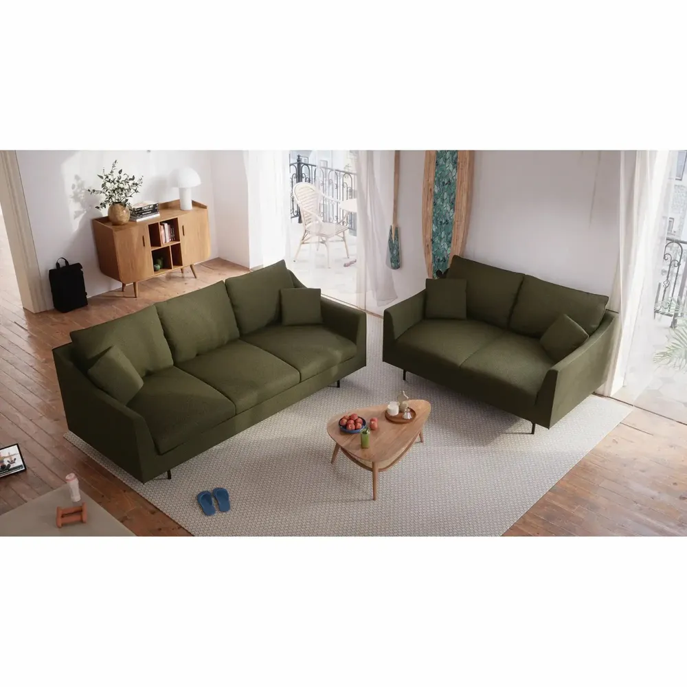Canapés pour collectivités - Canapé 2 places ALFAMA - Vert - CITY SOFA