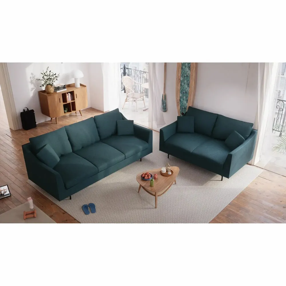 Canapés pour collectivités - Canapé 2 places ALFAMA - Bleu foncé - CITY SOFA