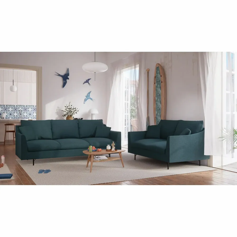 Canapés pour collectivités - Canapé 2 places ALFAMA - Bleu foncé - CITY SOFA