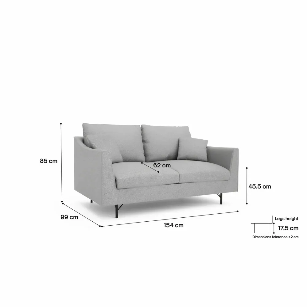 Sofas for hospitalities & contracts - 2-Seater Sofa ALFAMA - Grey - CITY SOFA