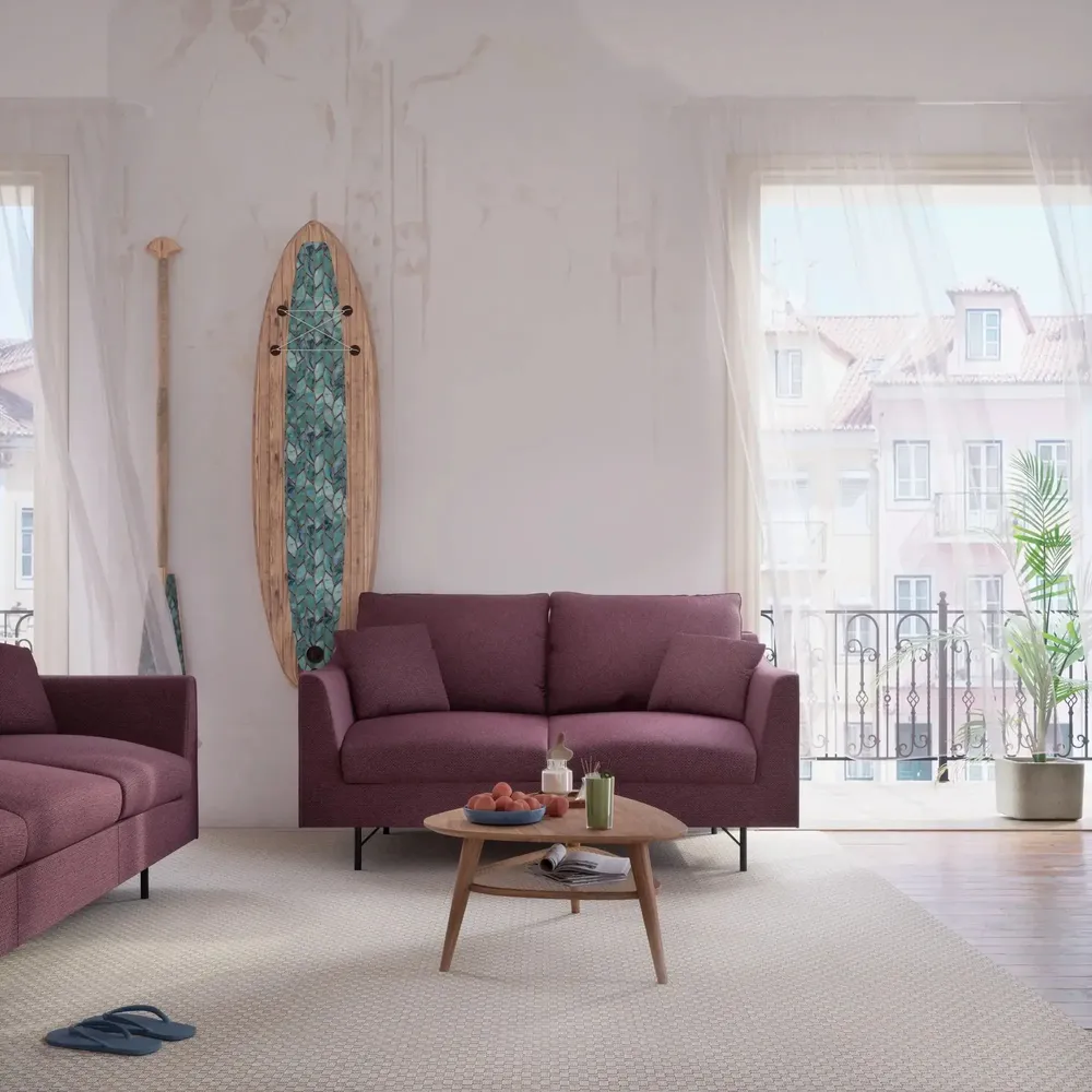 Sofas for hospitalities & contracts - 2-Seater Sofa ALFAMA - Burgundy - CITY SOFA