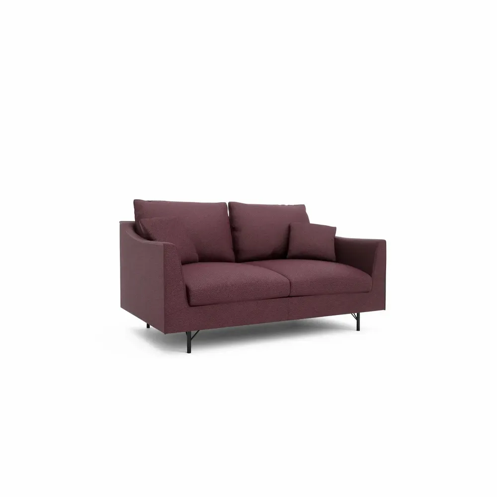 Sofas for hospitalities & contracts - 2-Seater Sofa ALFAMA - Burgundy - CITY SOFA