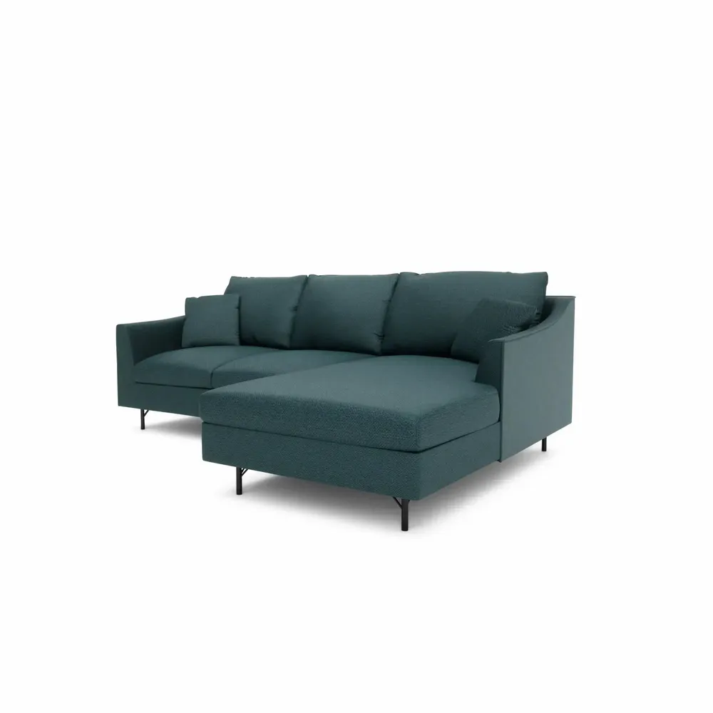 Sofas for hospitalities & contracts - 4-Seater Right Corner Sofa ALFAMA - Deep Blue - CITY SOFA