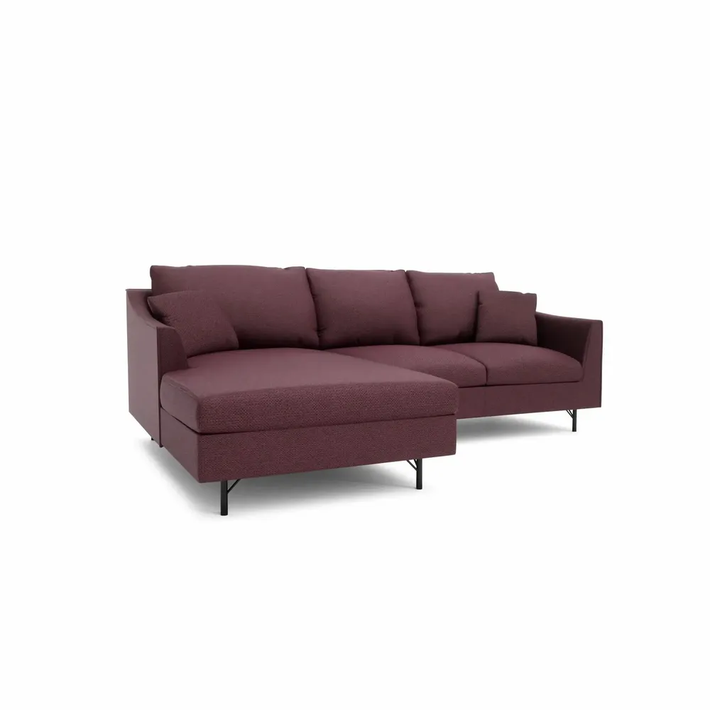 Sofas for hospitalities & contracts - 4-Seater Left Corner Sofa ALFAMA - Burgundy - CITY SOFA