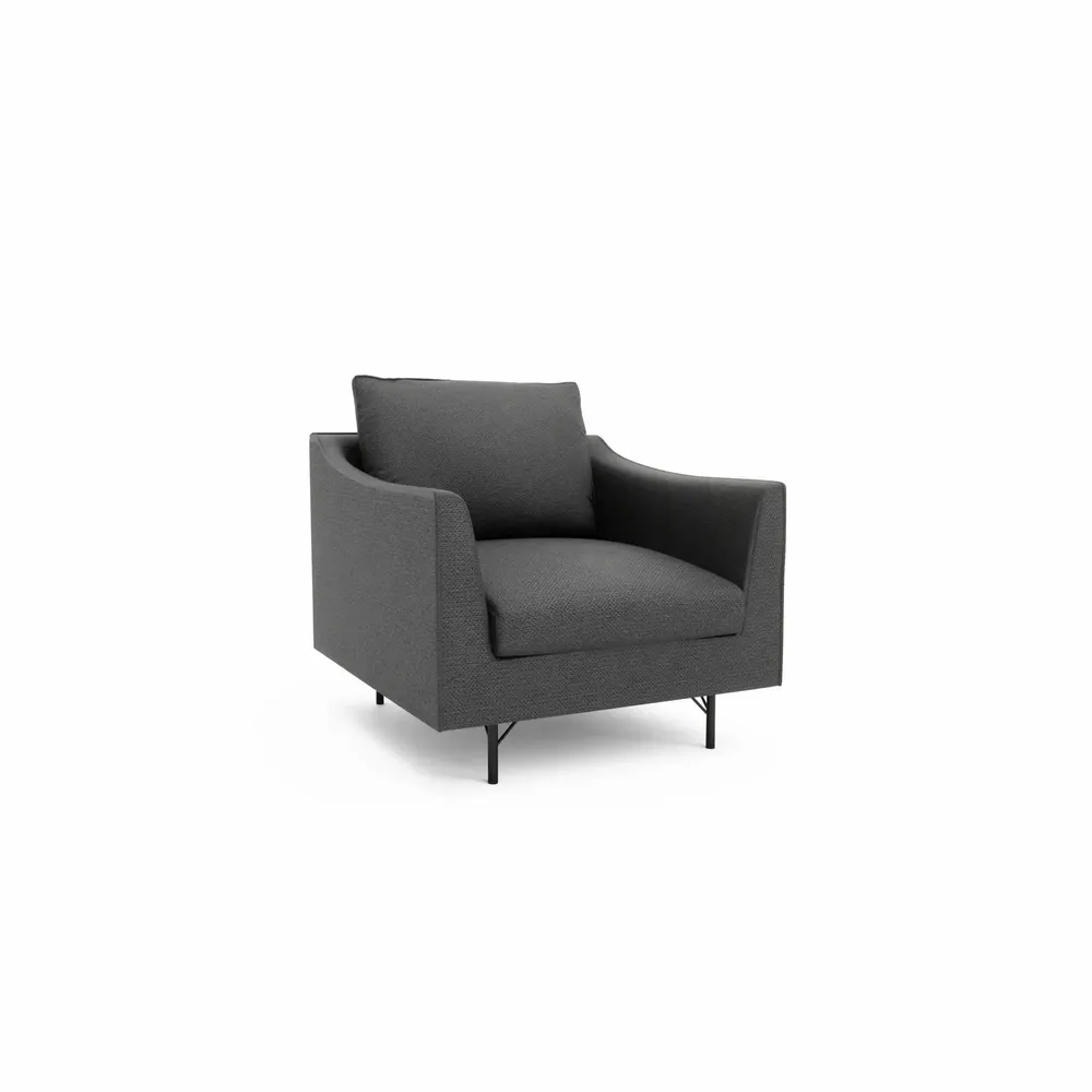 Fauteuils pour collectivités - Fauteuil ALFAMA - Gris foncé - CITY SOFA