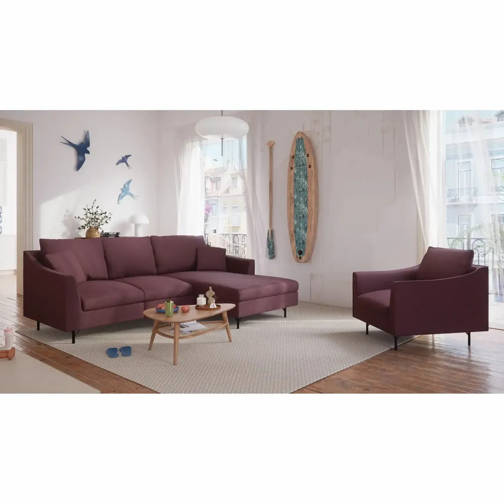 Lounge chairs for hospitalities & contracts - Armchair ALFAMA - Burgundy - CITY SOFA