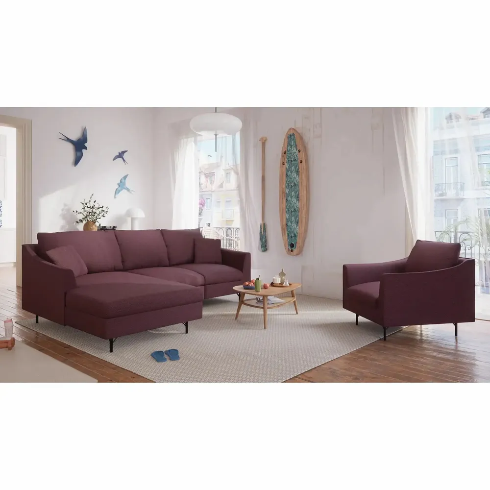 Lounge chairs for hospitalities & contracts - Armchair ALFAMA - Burgundy - CITY SOFA