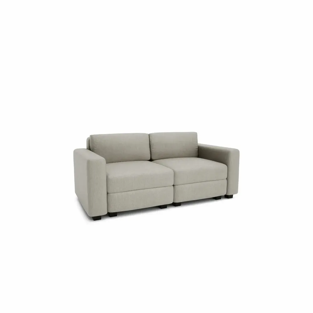 Sofas for hospitalities & contracts - 2-Seater Modular Sofa GRACIA - Beige Grey - CITY SOFA