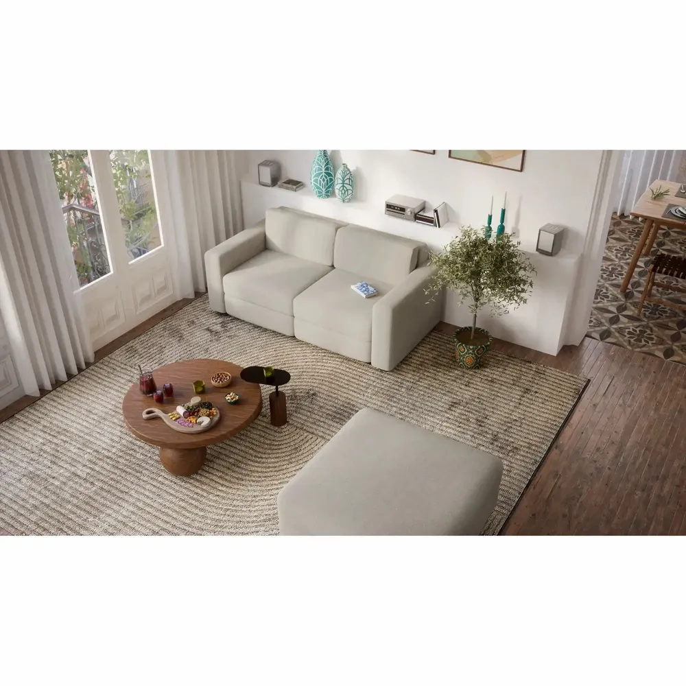 Sofas for hospitalities & contracts - 2-Seater Modular Sofa GRACIA - Beige Grey - CITY SOFA