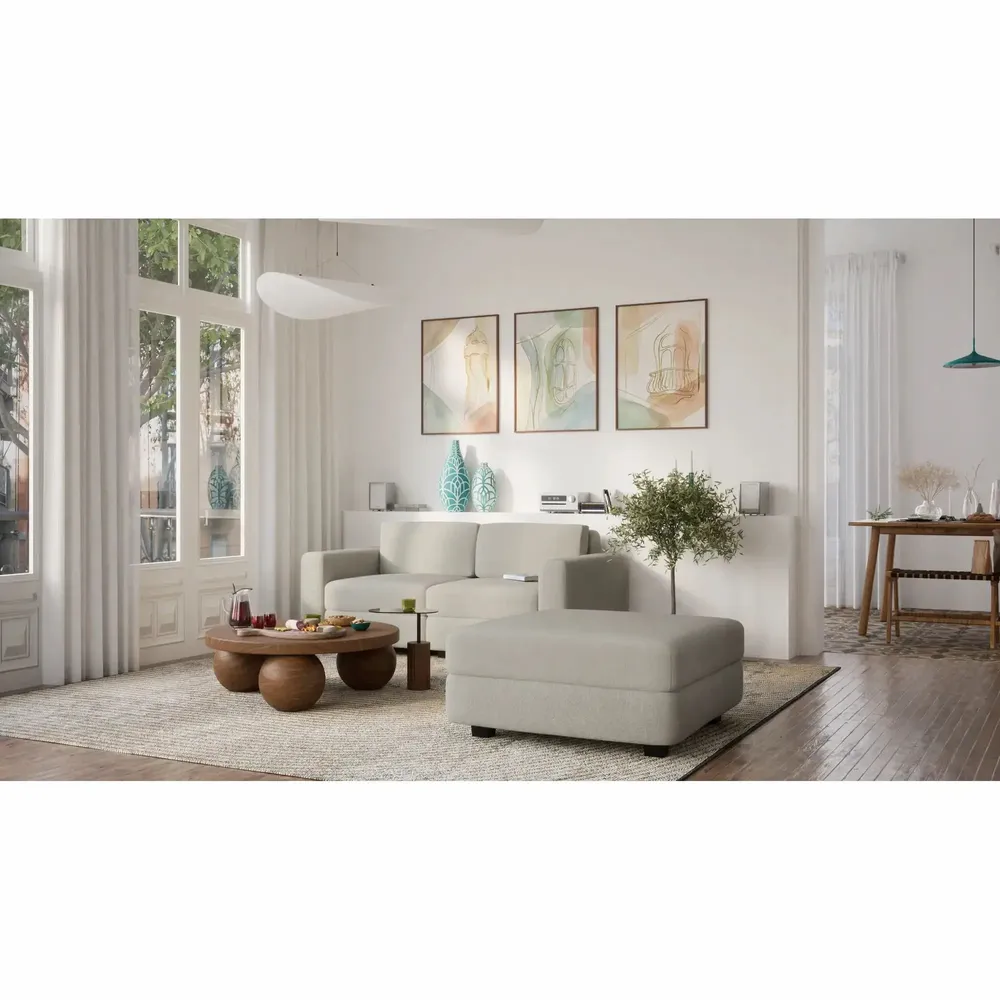 Sofas for hospitalities & contracts - 2-Seater Modular Sofa GRACIA - Beige Grey - CITY SOFA