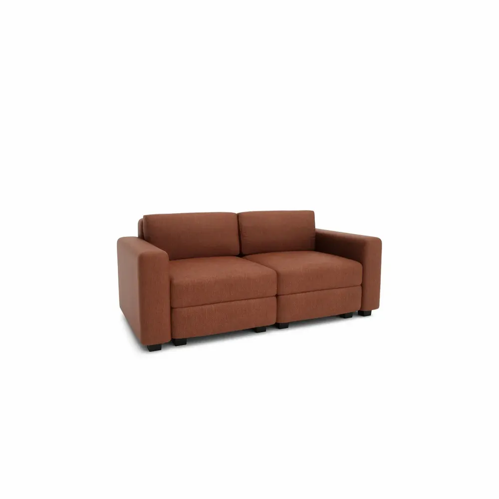 Sofas for hospitalities & contracts - 2-Seater Modular Sofa GRACIA - Terracotta - CITY SOFA