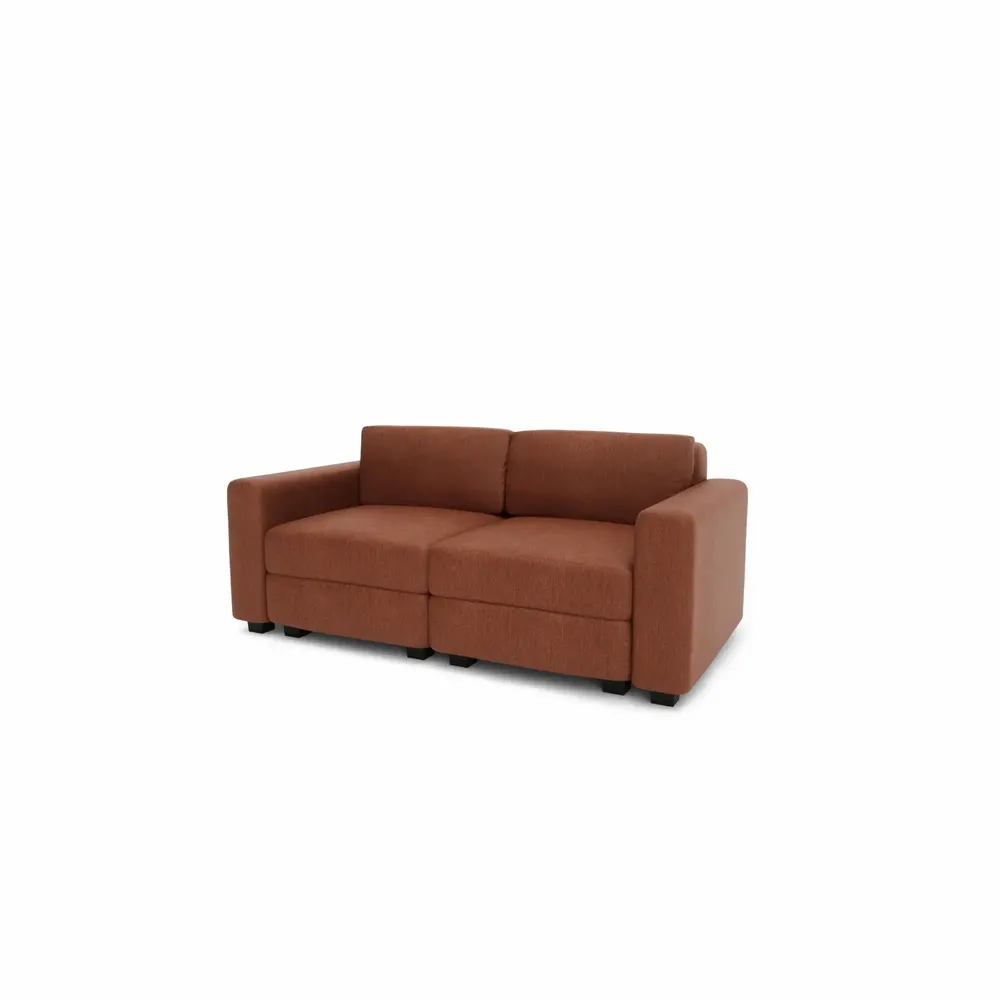 Sofas for hospitalities & contracts - 2-Seater Modular Sofa GRACIA - Terracotta - CITY SOFA