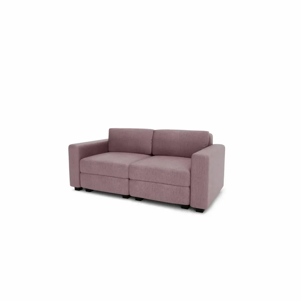 Sofas for hospitalities & contracts - 2-Seater Modular Sofa GRACIA - Dusty Pink - CITY SOFA