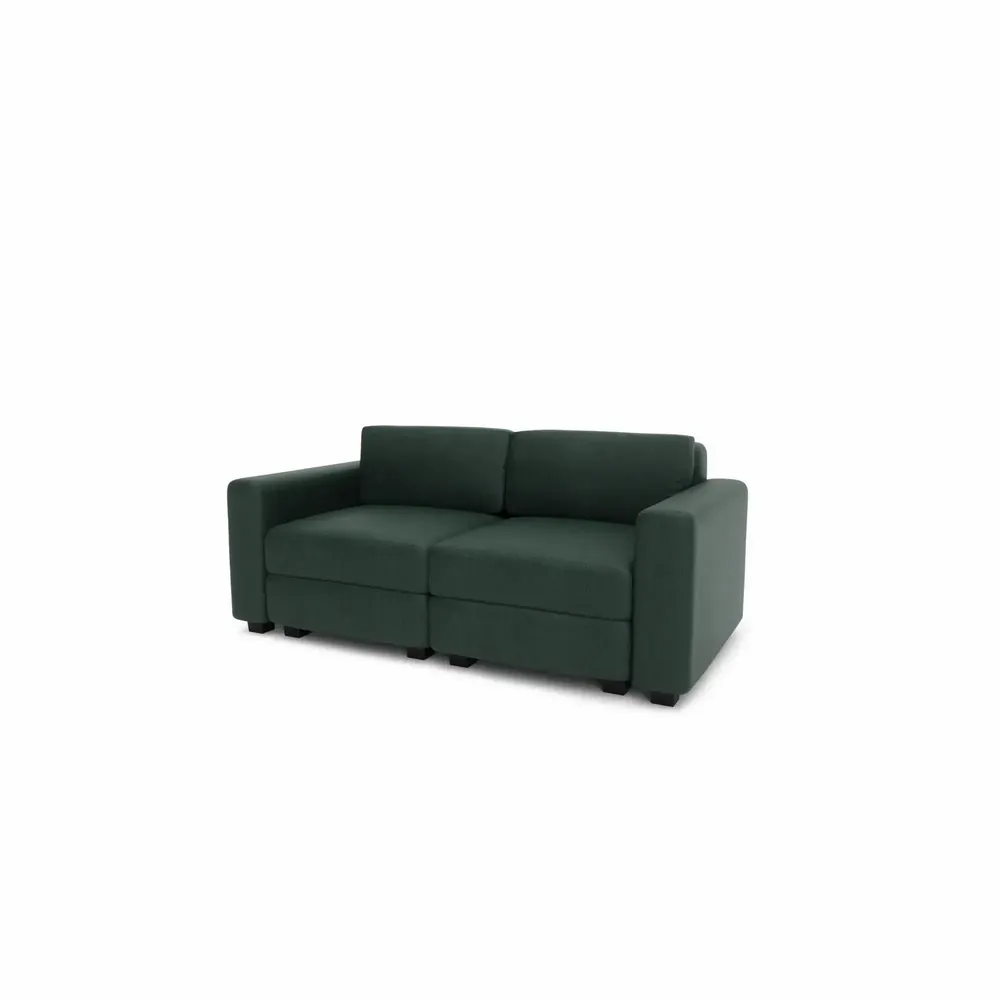 Sofas for hospitalities & contracts - 2-Seater Modular Sofa GRACIA - Green - CITY SOFA