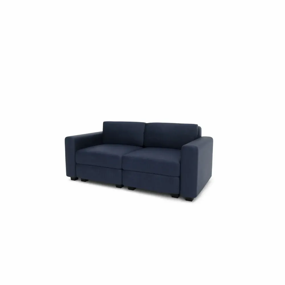Sofas for hospitalities & contracts - 2-Seater Modular Sofa GRACIA - Dark Blue - CITY SOFA