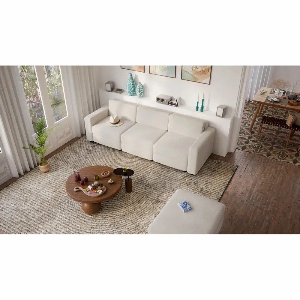 Sofas for hospitalities & contracts - 3-Seater Modular Sofa GRACIA - Cream Beige - CITY SOFA