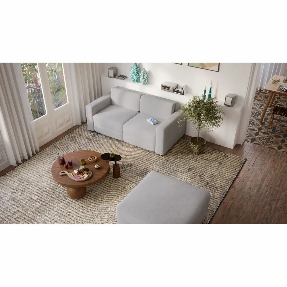 Sofas for hospitalities & contracts - 2-Seater Modular Sofa GRACIA - Grey - CITY SOFA