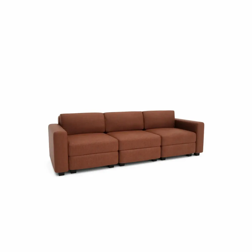 Sofas for hospitalities & contracts - 3-Seater Modular Sofa GRACIA - Terracotta - CITY SOFA