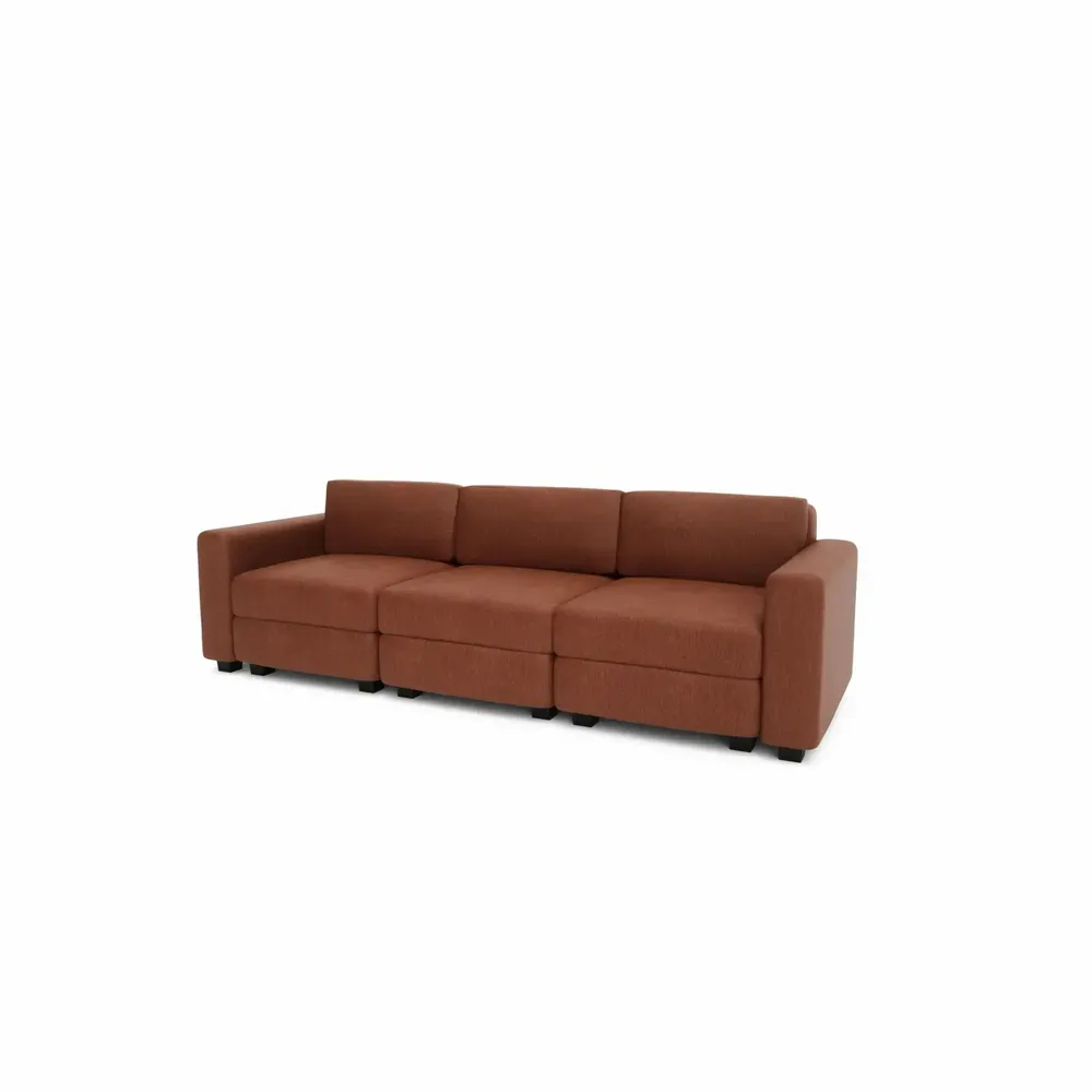 Sofas for hospitalities & contracts - 3-Seater Modular Sofa GRACIA - Terracotta - CITY SOFA