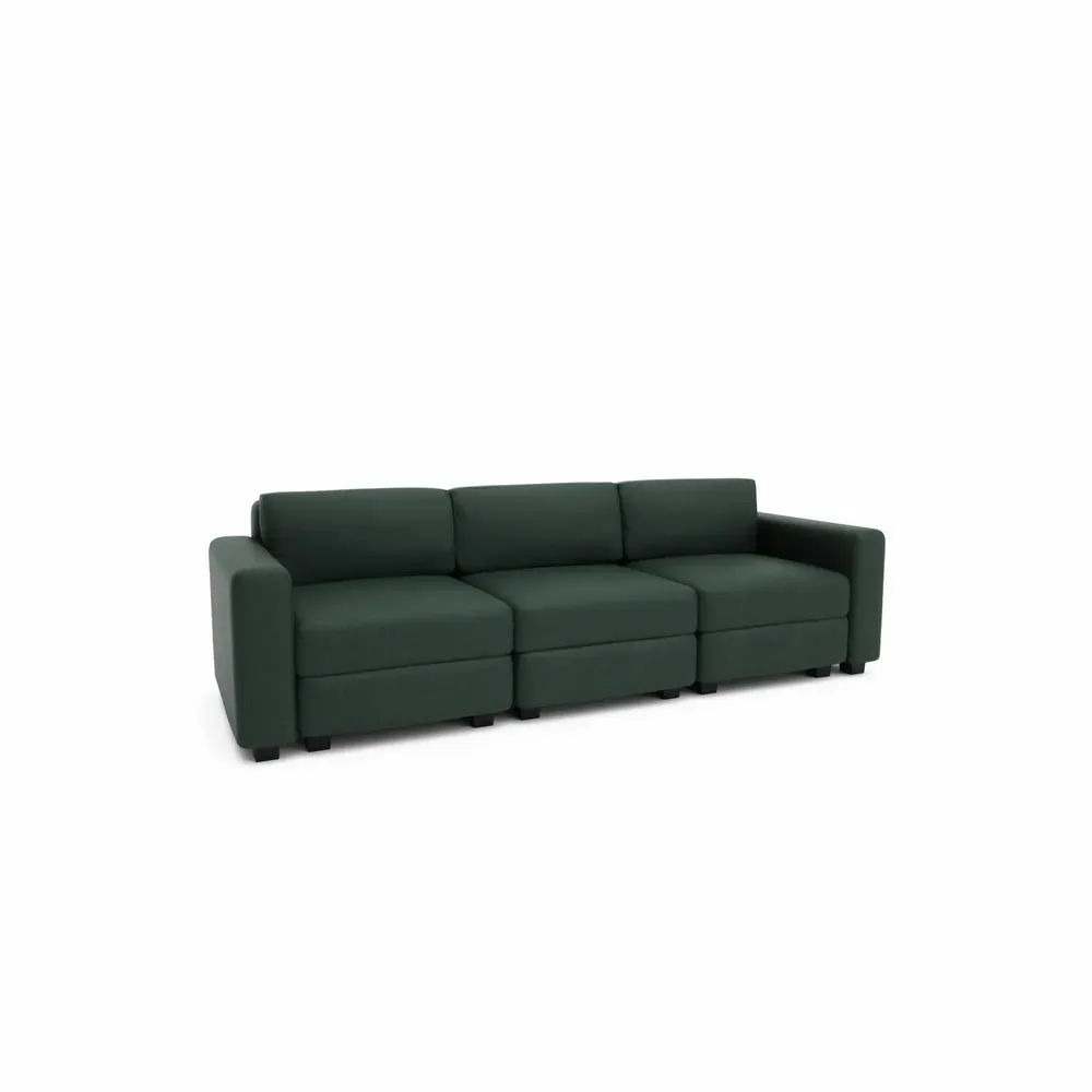 Sofas for hospitalities & contracts - 3-Seater Modular Sofa GRACIA - Green - CITY SOFA