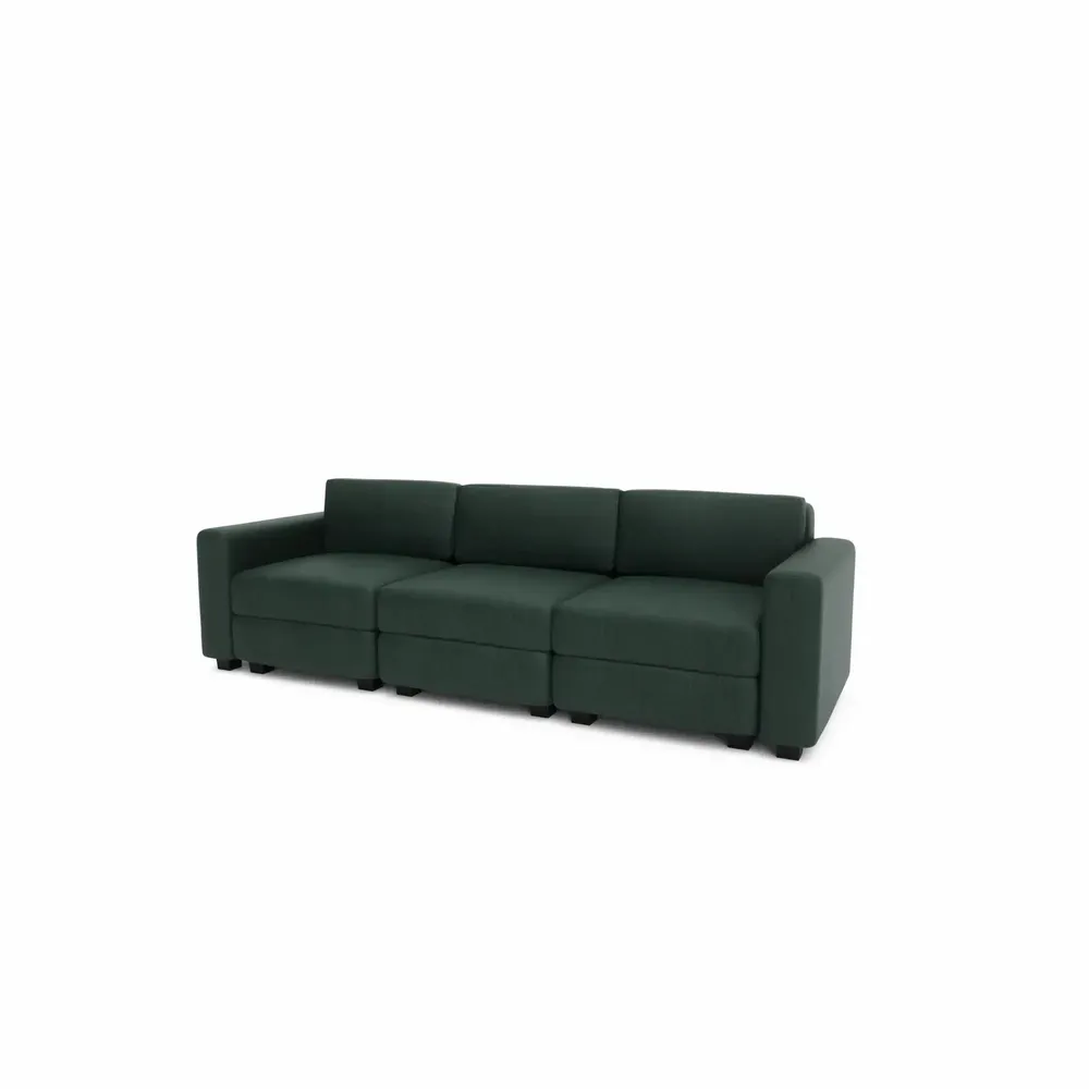 Sofas for hospitalities & contracts - 3-Seater Modular Sofa GRACIA - Green - CITY SOFA