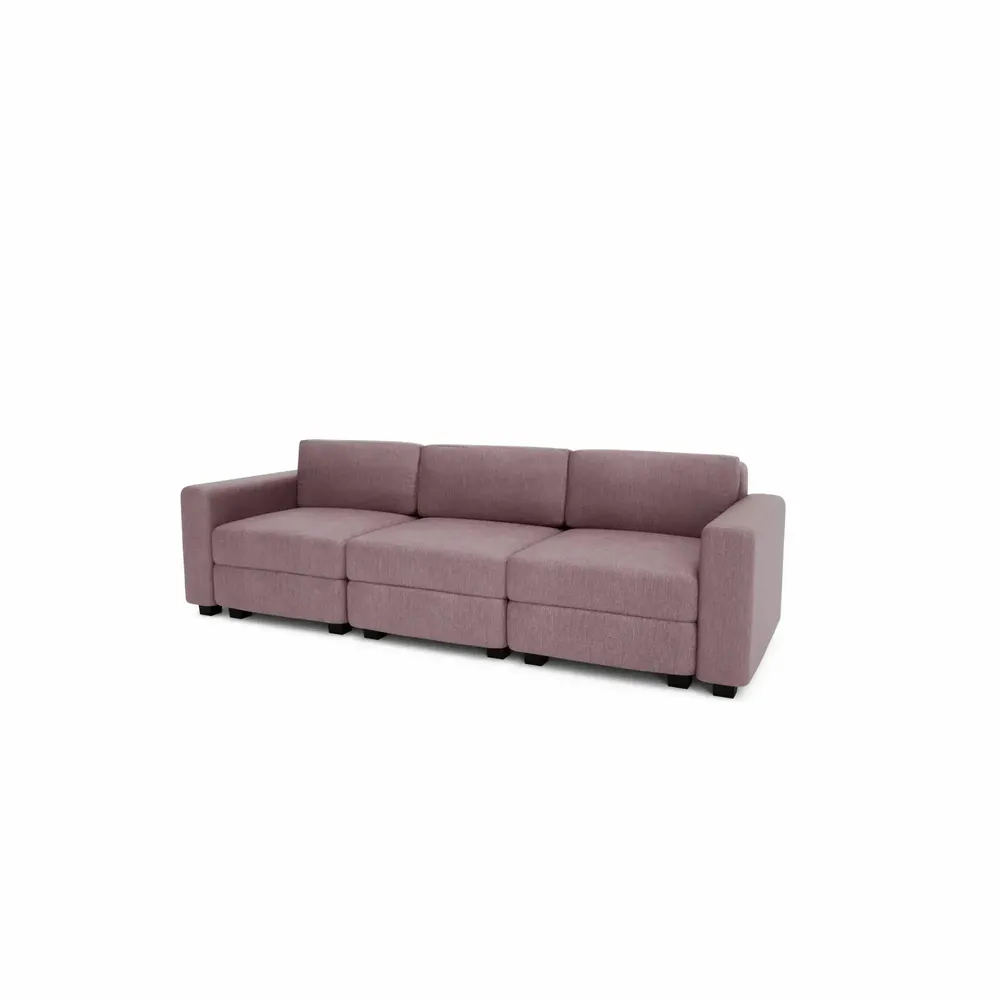 Sofas for hospitalities & contracts - 3-Seater Modular Sofa GRACIA - Dusty Pink - CITY SOFA