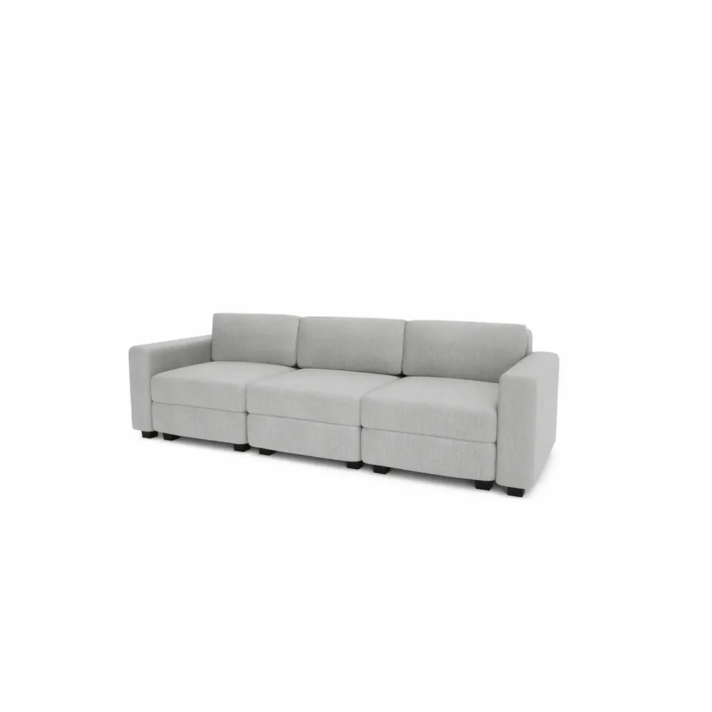 Sofas for hospitalities & contracts - 3-Seater Modular Sofa GRACIA - Grey - CITY SOFA