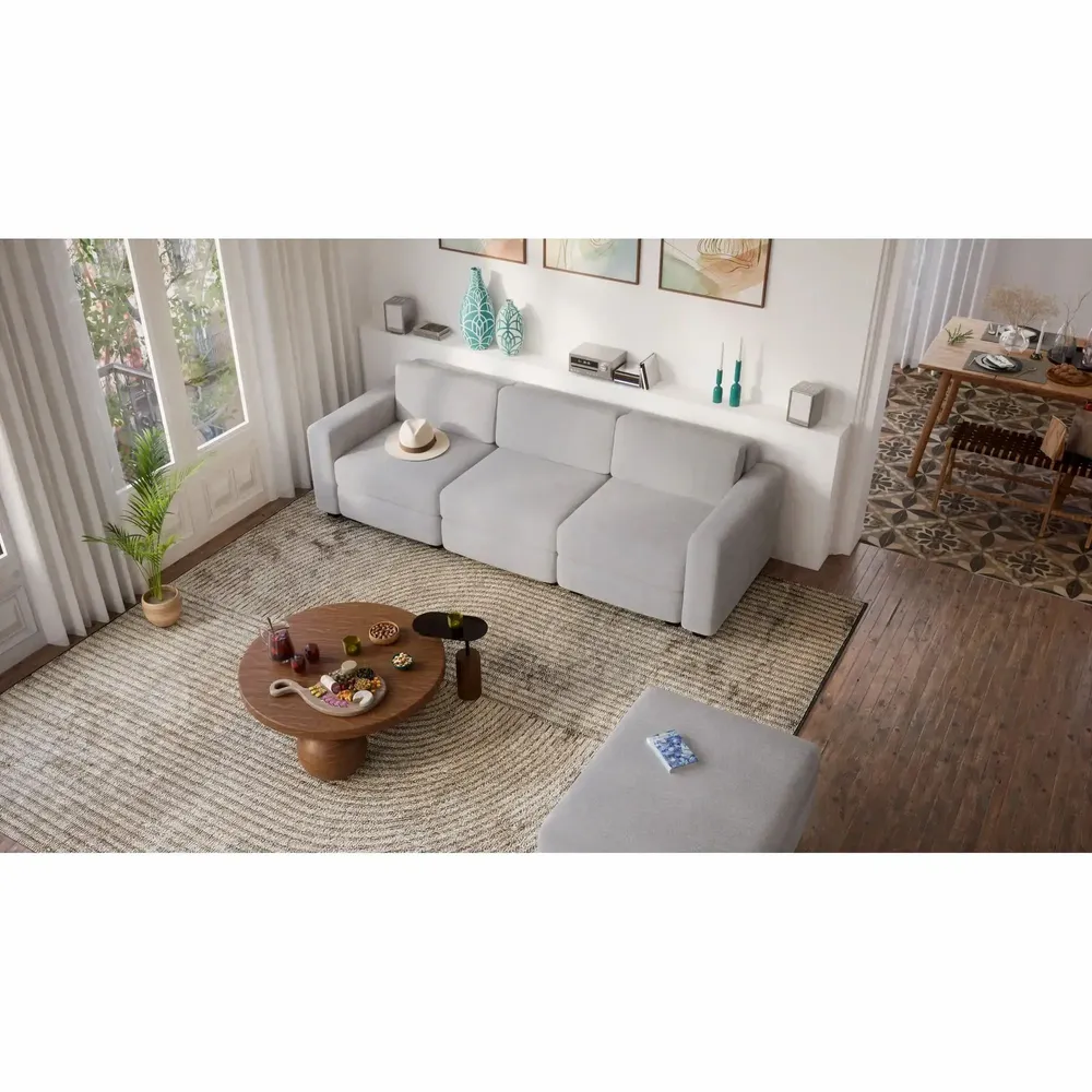 Sofas for hospitalities & contracts - 3-Seater Modular Sofa GRACIA - Grey - CITY SOFA