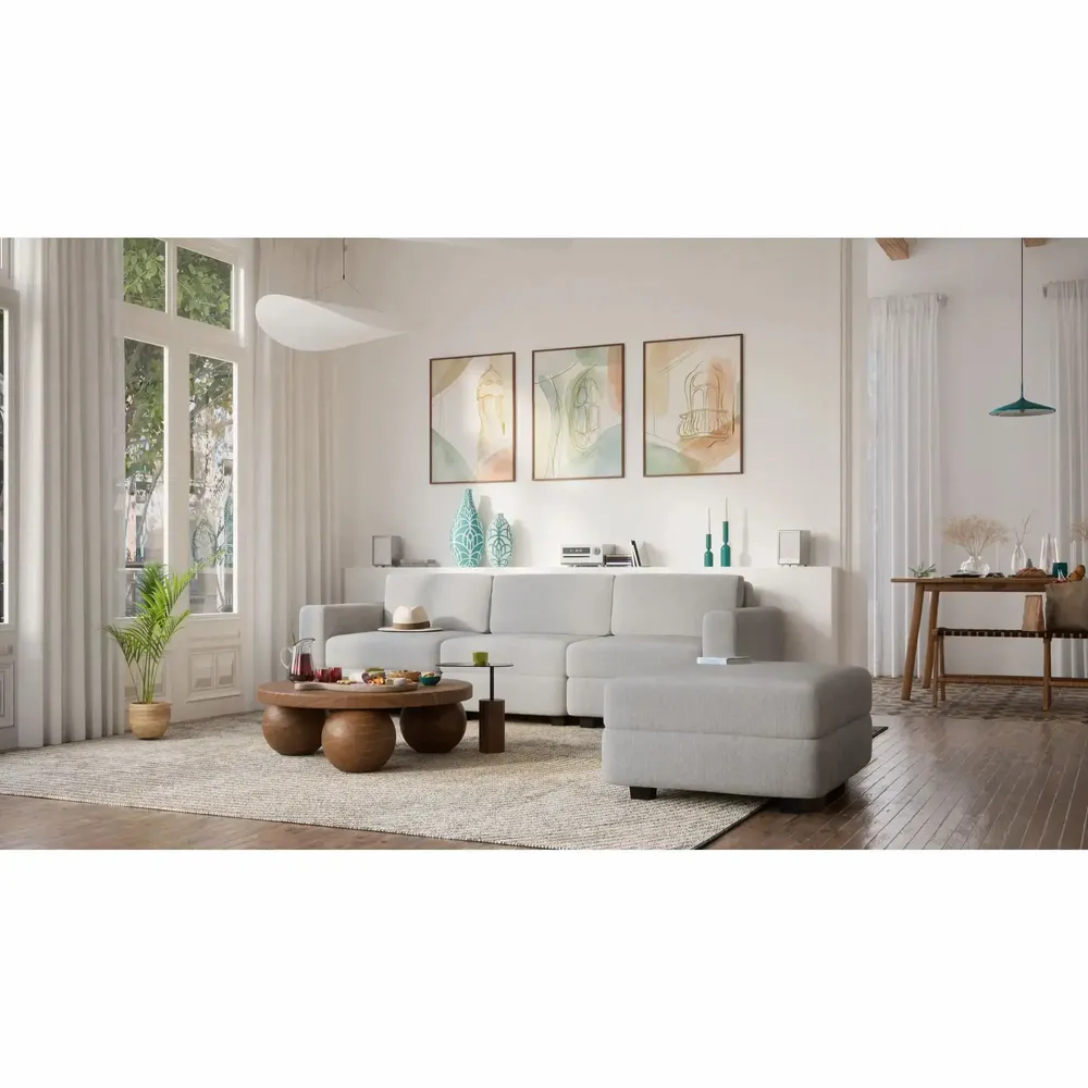 Sofas for hospitalities & contracts - 3-Seater Modular Sofa GRACIA - Grey - CITY SOFA
