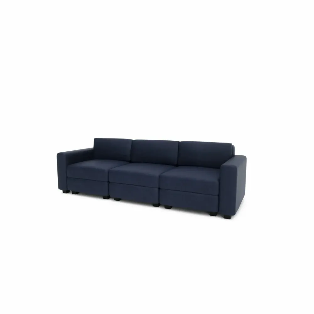 Sofas for hospitalities & contracts - 3-Seater Modular Sofa GRACIA - Dark Blue - CITY SOFA
