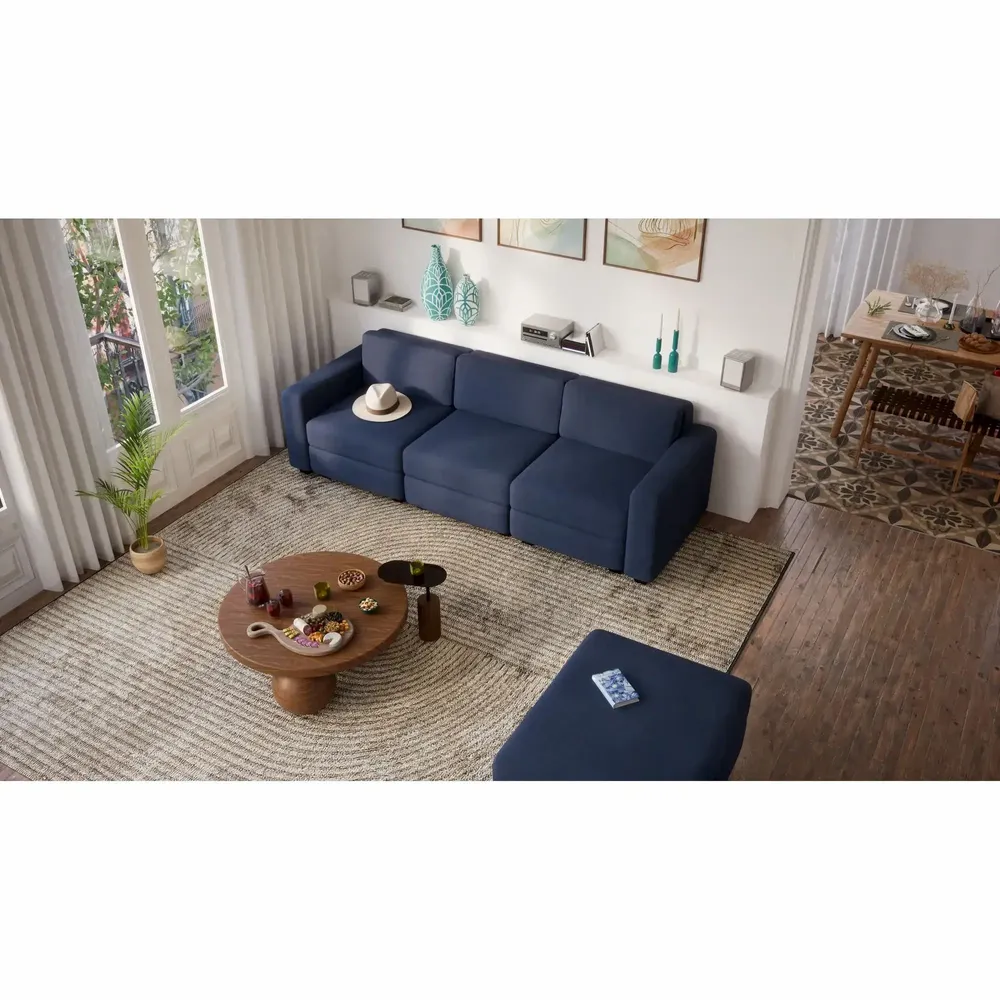 Sofas for hospitalities & contracts - 3-Seater Modular Sofa GRACIA - Dark Blue - CITY SOFA
