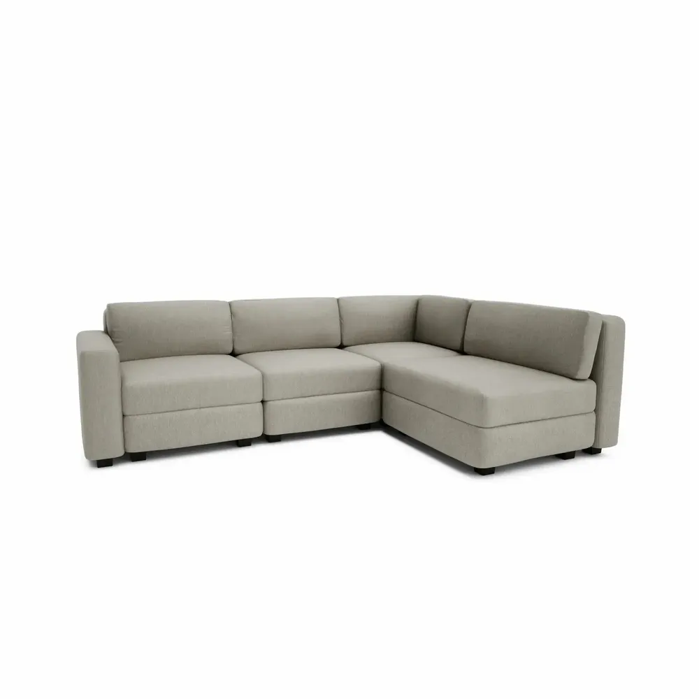 Sofas for hospitalities & contracts - 4-Seater Corner Modular Sofa GRACIA - Beige Grey - CITY SOFA