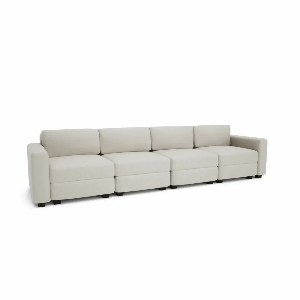 Canapés pour collectivités - Canapé modulable 4 places GRACIA - Beige crème - CITY SOFA