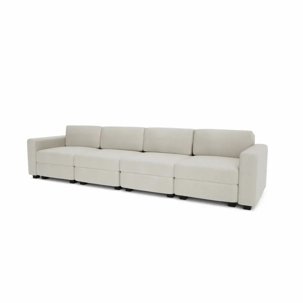 Canapés pour collectivités - Canapé modulable 4 places GRACIA - Beige crème - CITY SOFA
