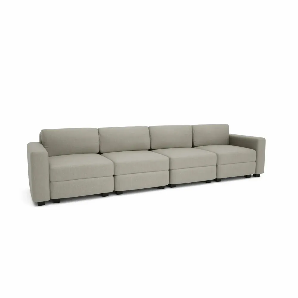 Sofas for hospitalities & contracts - 4-Seater Modular Sofa GRACIA - Beige Grey - CITY SOFA