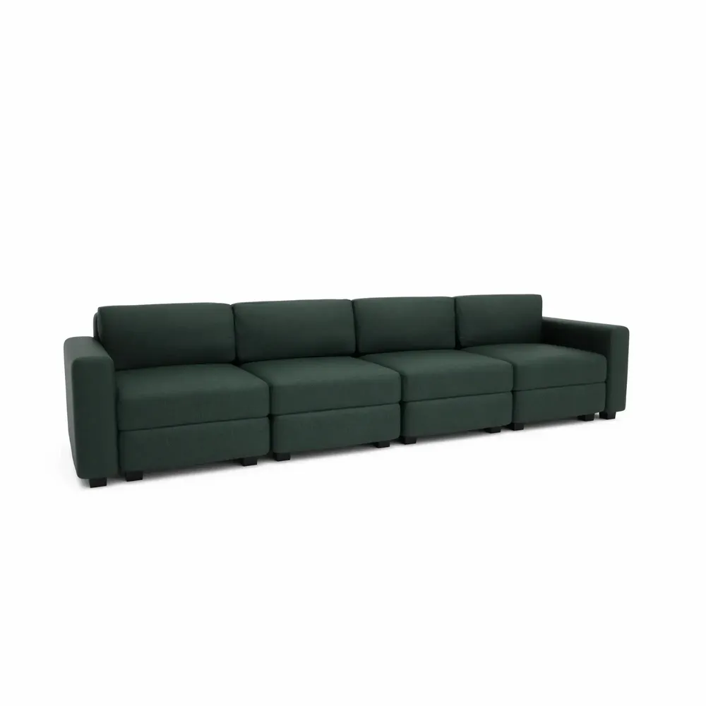 Canapés pour collectivités - Canapé modulable 4 places GRACIA - Vert - CITY SOFA