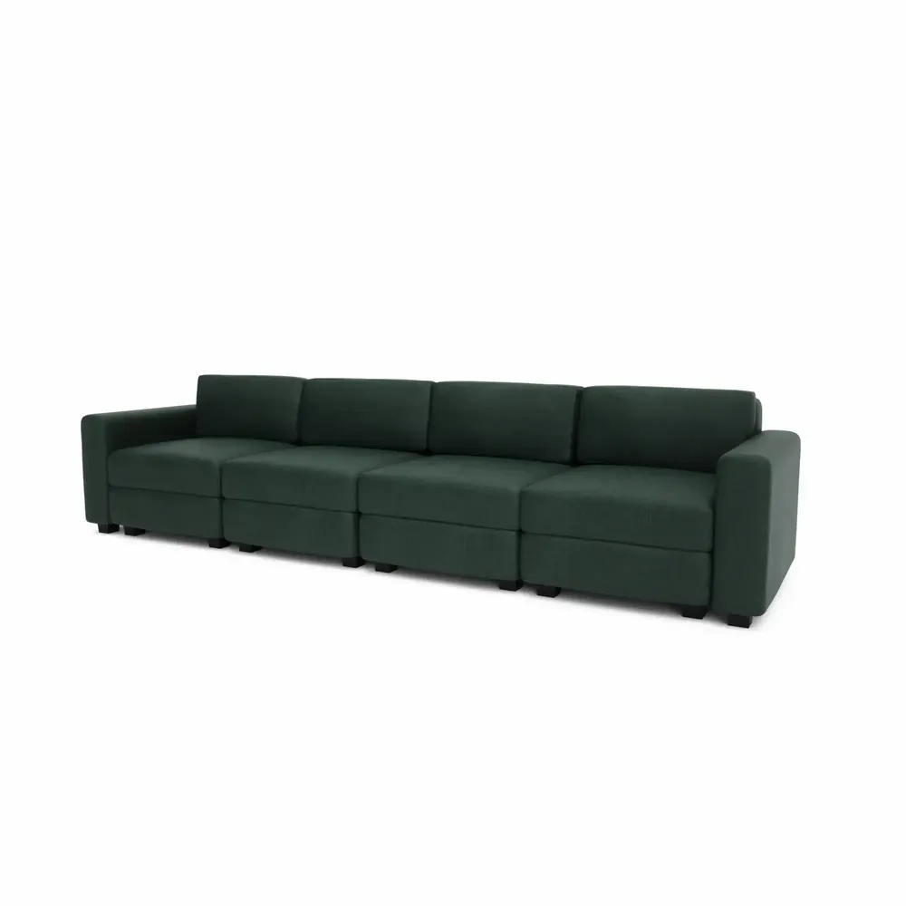 Canapés pour collectivités - Canapé modulable 4 places GRACIA - Vert - CITY SOFA