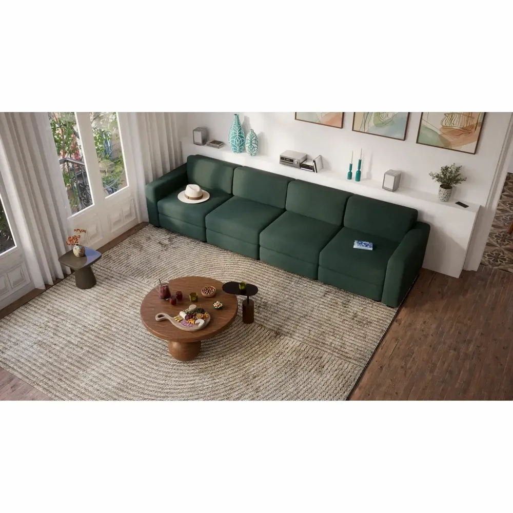 Canapés pour collectivités - Canapé modulable 4 places GRACIA - Vert - CITY SOFA