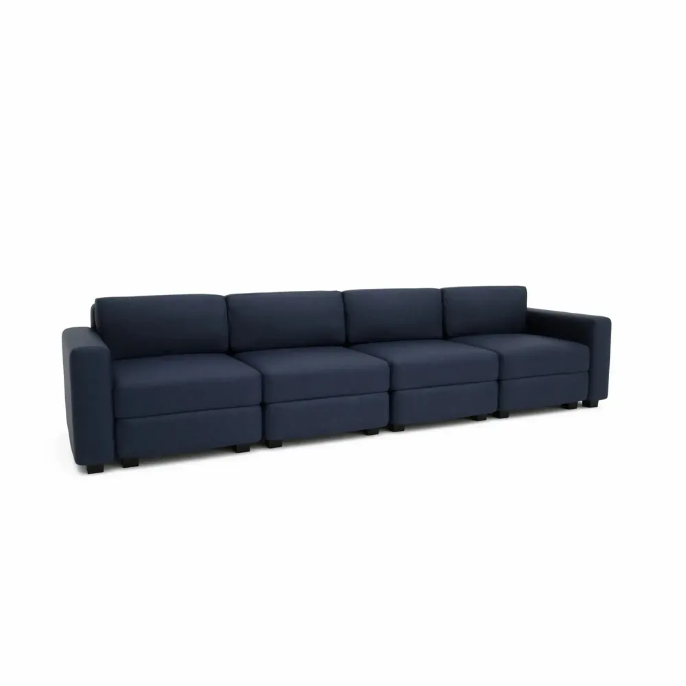 Sofas for hospitalities & contracts - 4-Seater Modular Sofa GRACIA - Dark Blue - CITY SOFA