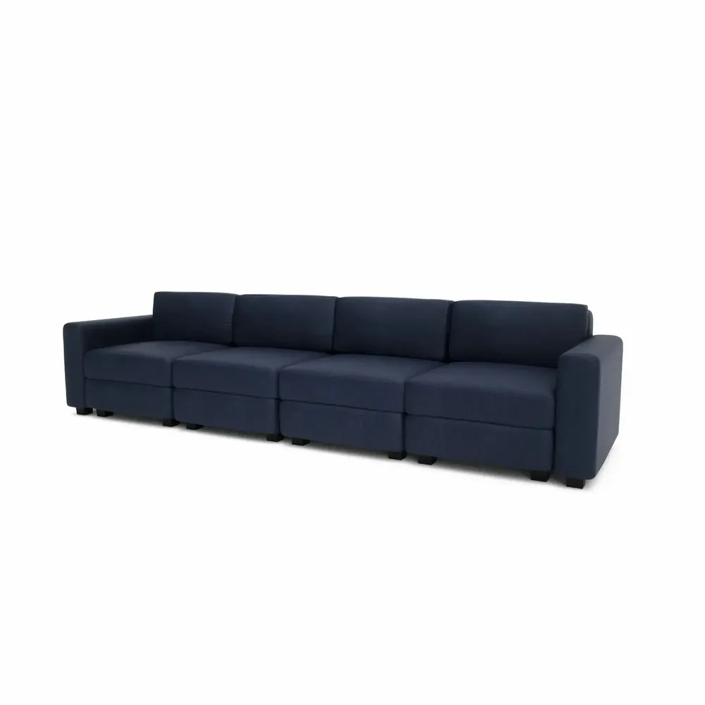Sofas for hospitalities & contracts - 4-Seater Modular Sofa GRACIA - Dark Blue - CITY SOFA