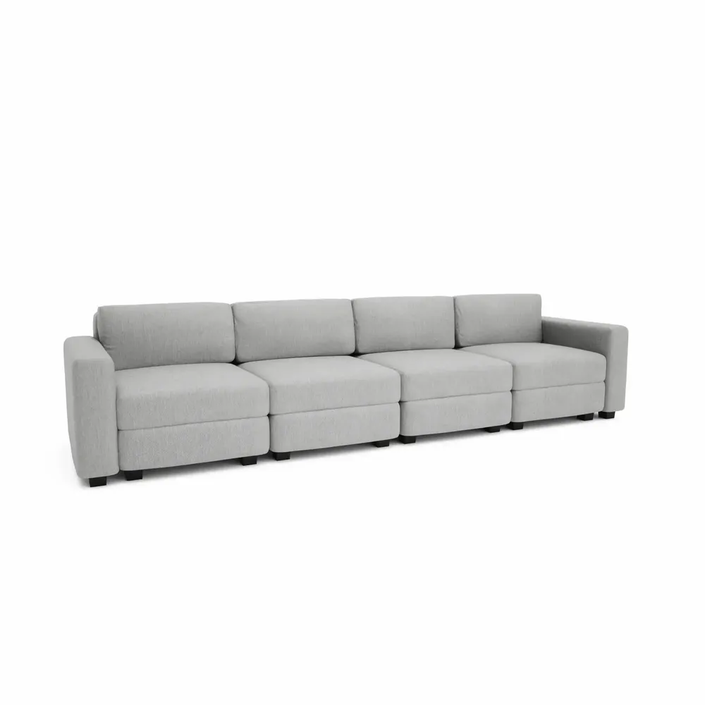 Canapés pour collectivités - Canapé modulable 4 places GRACIA - Gris - CITY SOFA