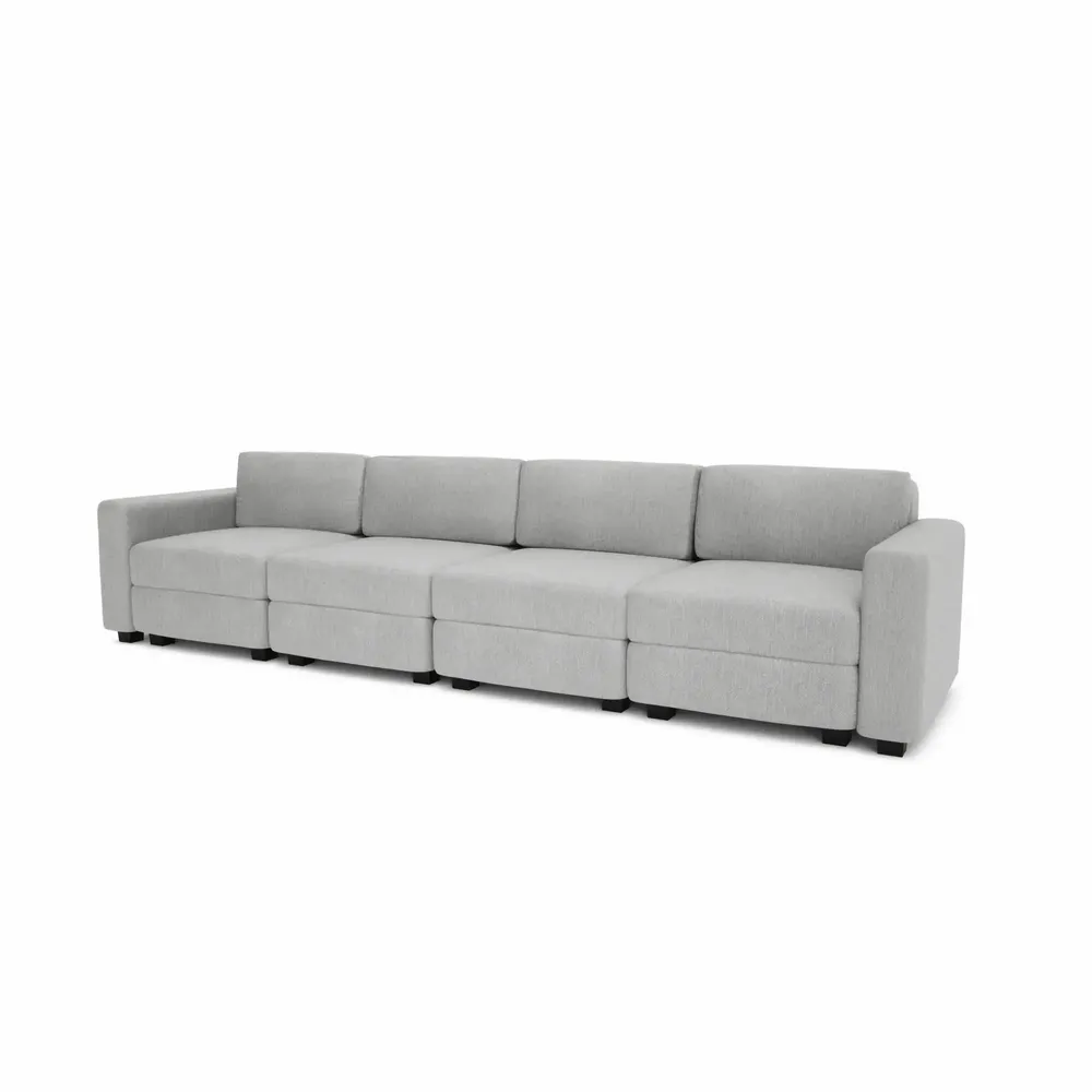 Canapés pour collectivités - Canapé modulable 4 places GRACIA - Gris - CITY SOFA