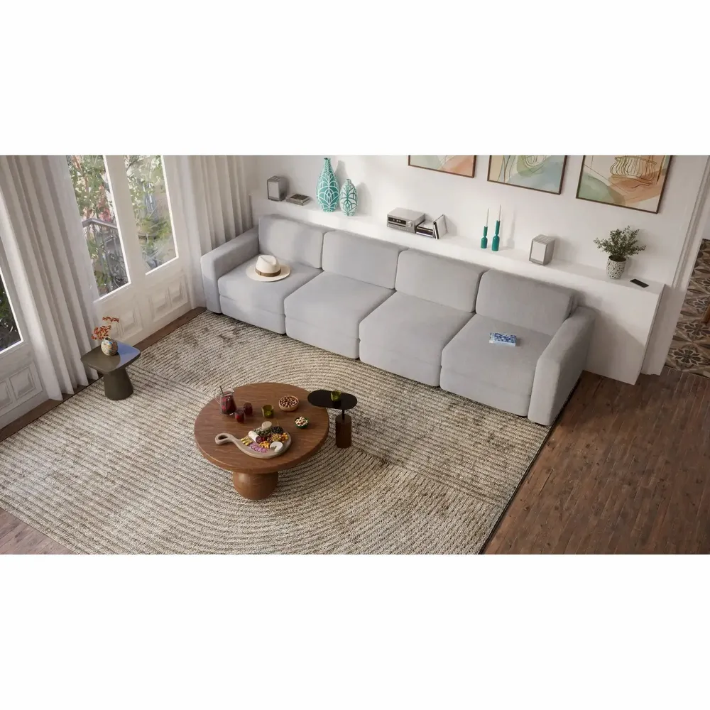 Canapés pour collectivités - Canapé modulable 4 places GRACIA - Gris - CITY SOFA