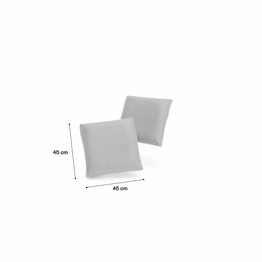 Canapés pour collectivités - Coussins GRACIA 45 x 45 cm - Lot de 2 - Gris - CITY SOFA