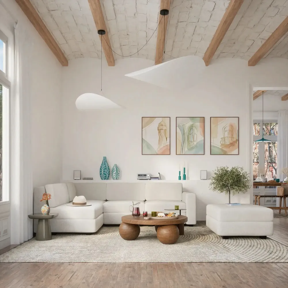Canapés pour collectivités - Canapé modulable GRACIA - Module d'angle - Beige crème - CITY SOFA