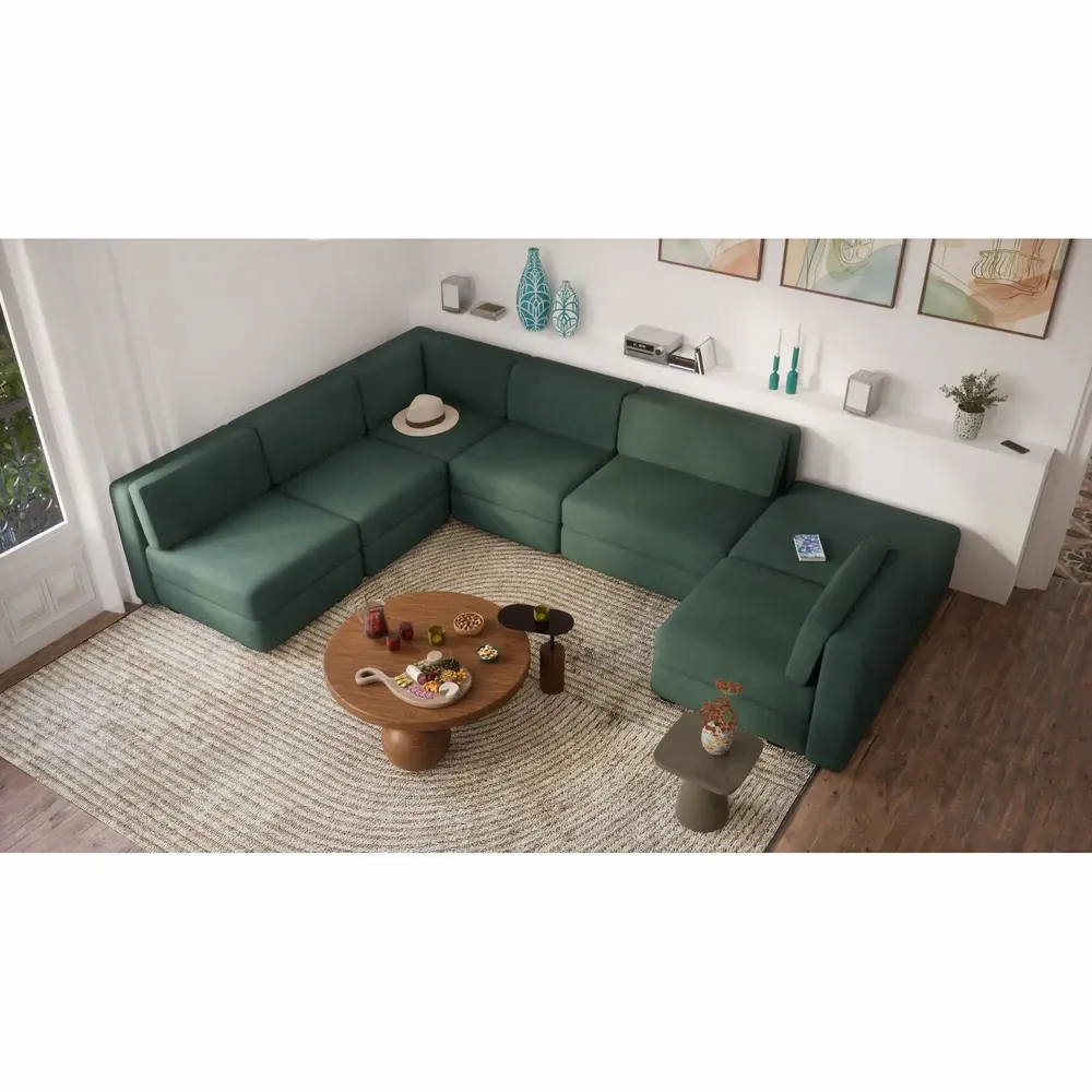 Canapés pour collectivités - Canapé modulable GRACIA - Module d'angle - Vert - CITY SOFA