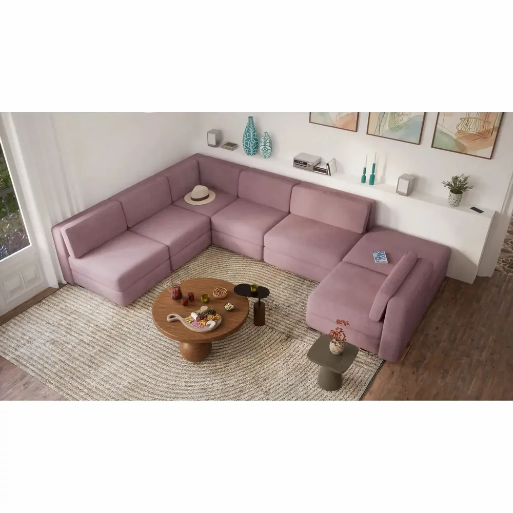 Sofas for hospitalities & contracts - Modular Sofa GRACIA - Corner Module - Dusty Pink - CITY SOFA